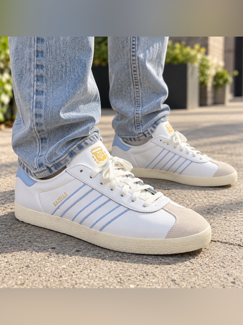 adidas Gazelle Argentina AFA White Blue Men’s 12.5 NWT ID3718